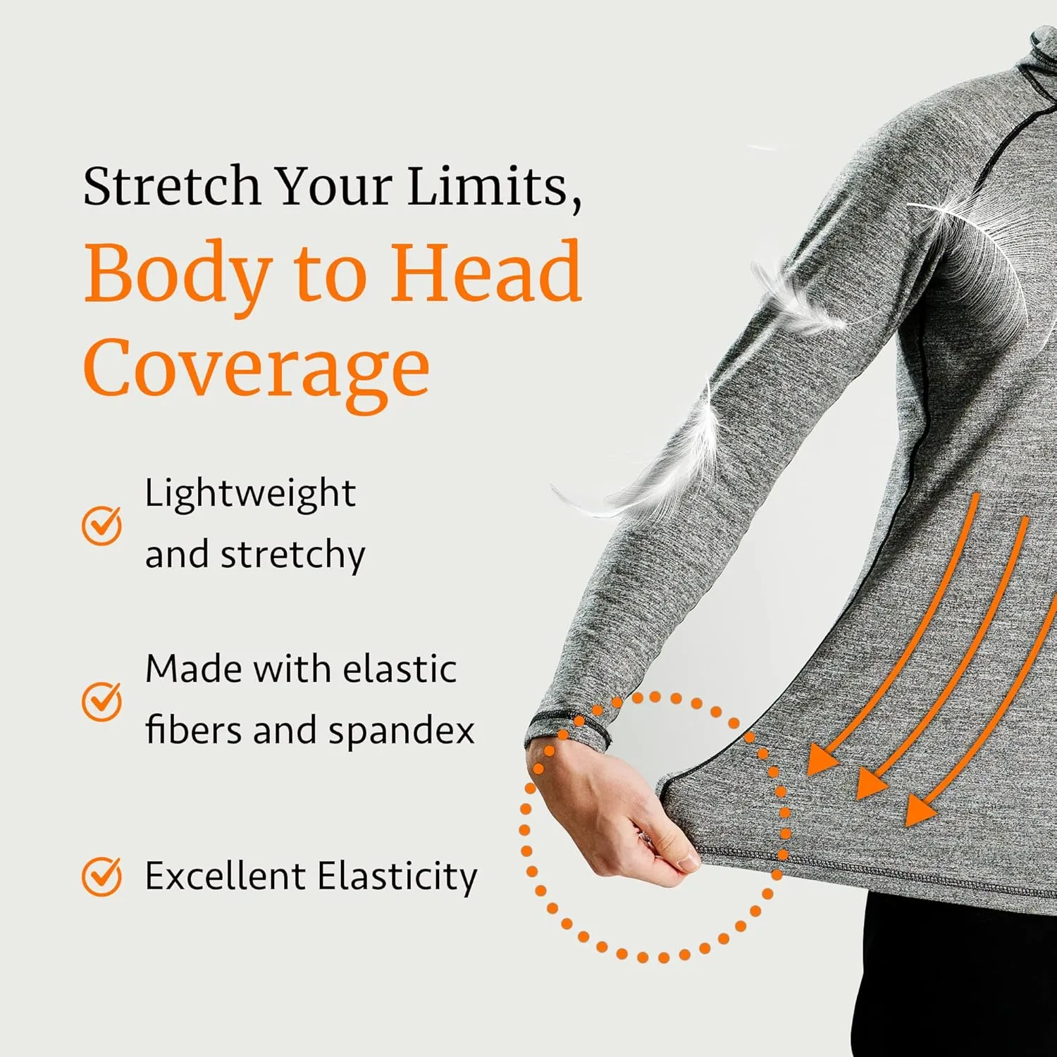 HugU Heattech Workout Clothes Sportswear | Long Sleeve Workout Tops for Women | Gym Mens Thermal Shirt