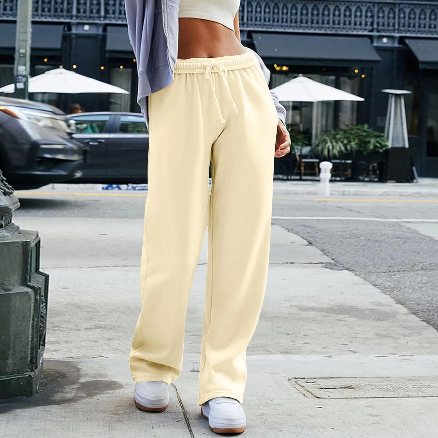 Jogger Scrubs for Women Palazzo Workout Casual High Waisted Sweatpants Athletic with