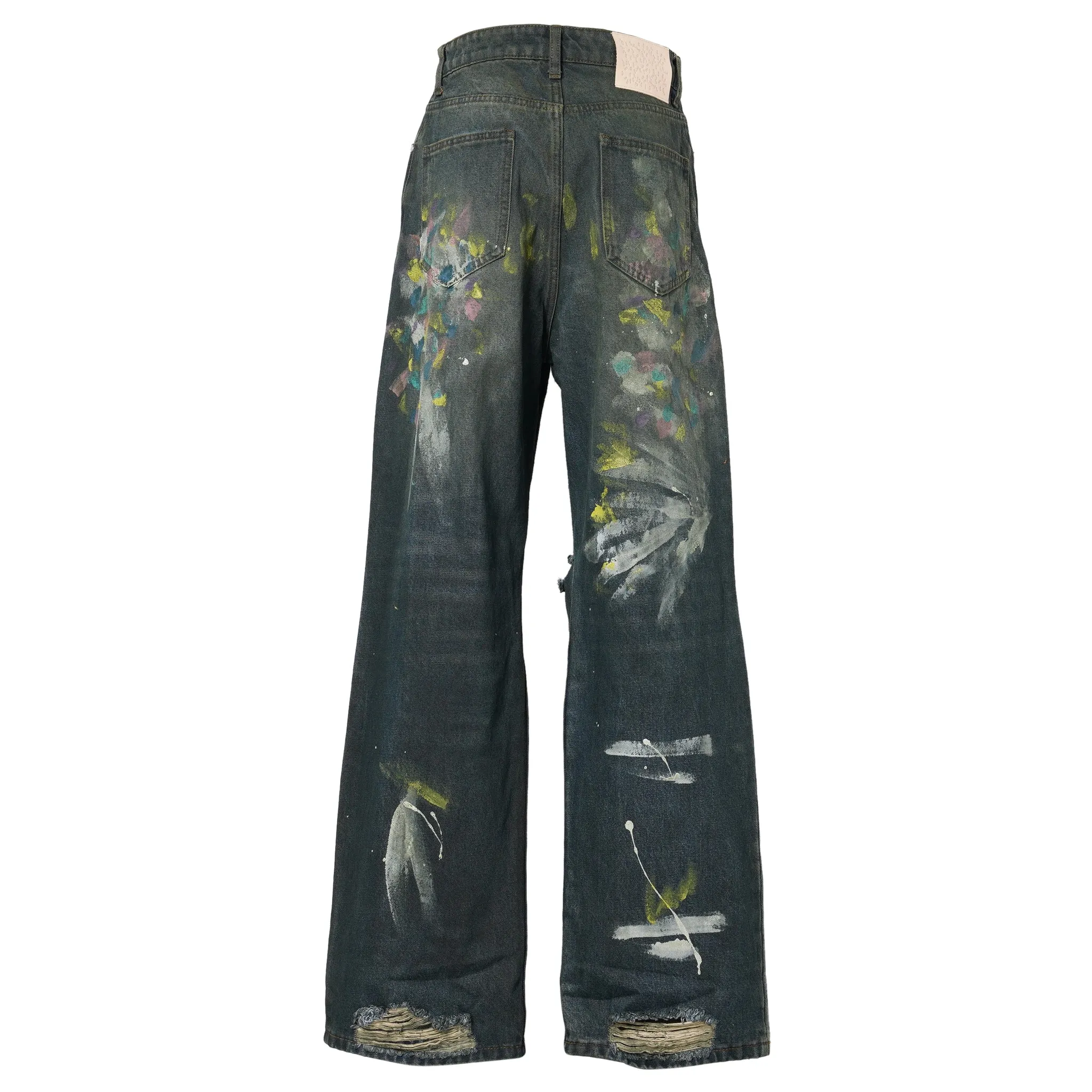 LAX BAGGY DENIM PAINT SPLATTER / MULTI
