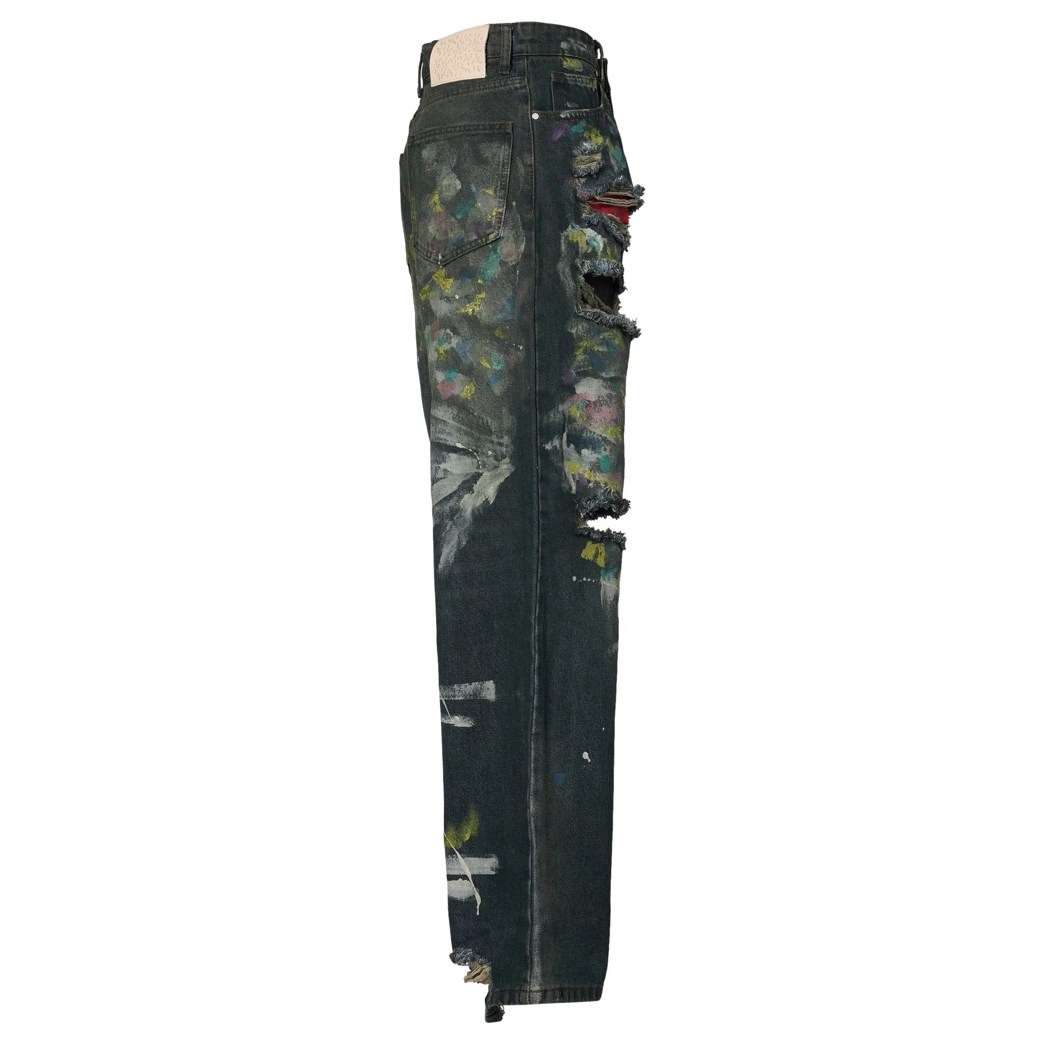 LAX BAGGY DENIM PAINT SPLATTER / MULTI
