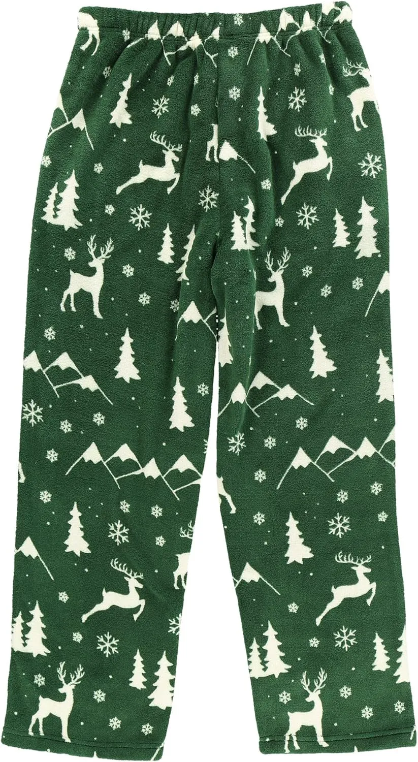 Lazy One Men's Fleece Pajama Pants, Nordic Fleece Pajama Bottoms for Men, Warm Pajama Pants