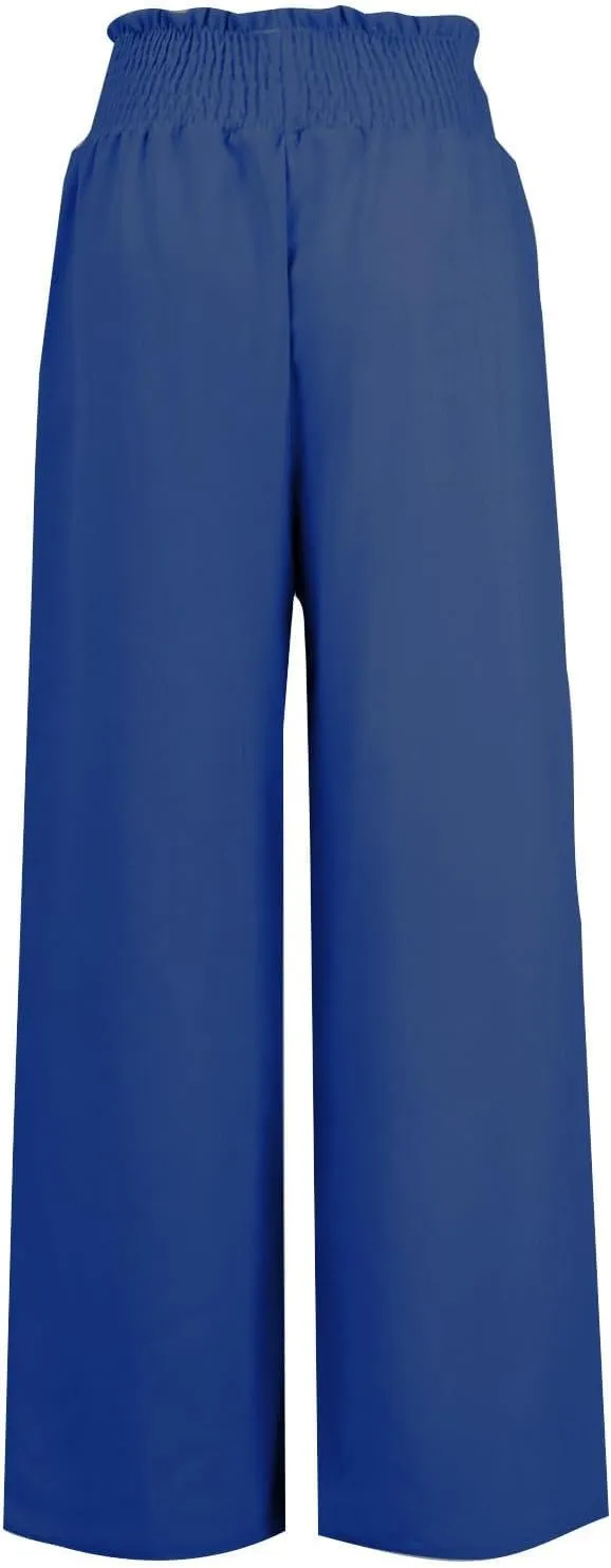 Linen Drawstring Pants for Women High Waist Wide Leg Pant Comfy Flowy Lounge Trousers 2025 Summer Casual Baech Pants