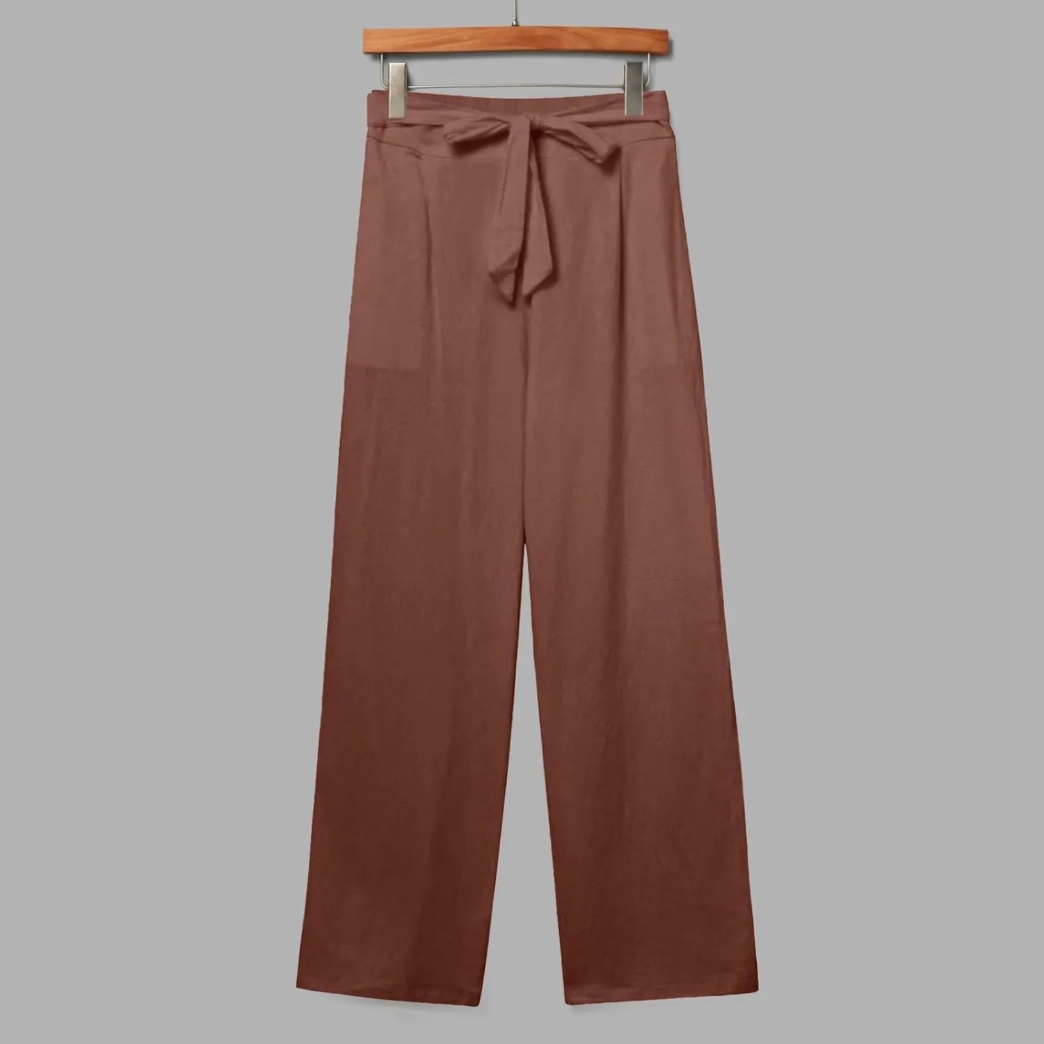 Linen Pants for Women Casual Straight Leg Loose Fit Summer Pants High Waisted Quick Dry Vacation Trousers with Pockets