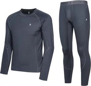 Little Donkey Andy Men's Thermal Underwear Set Performance Base Layer Wicking Active Long Johns Top & Bottom with Fly