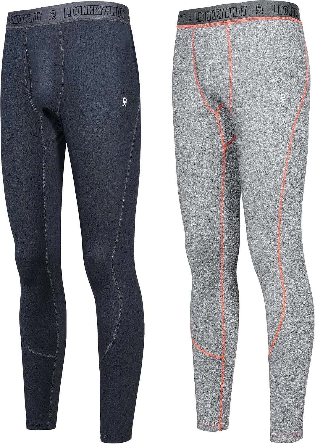 Little Donkey Andy Men's Thermal Underwear Set Performance Base Layer Wicking Active Long Johns Top & Bottom with Fly
