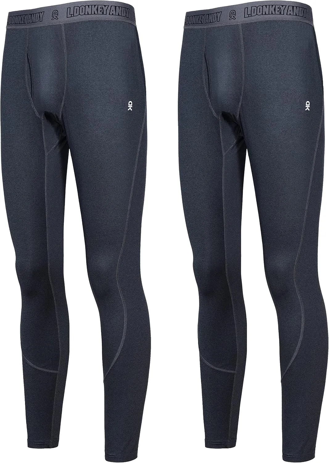 Little Donkey Andy Men's Thermal Underwear Set Performance Base Layer Wicking Active Long Johns Top & Bottom with Fly