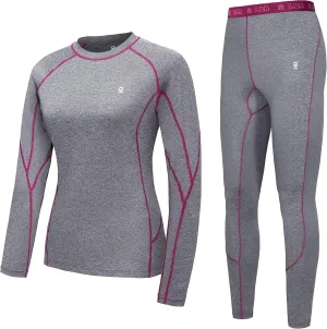 Little Donkey Andy Women's Thermal Underwear Sets Lightweight Warm Base Layers Quick Dry Wicking Top and Bottom for Winter