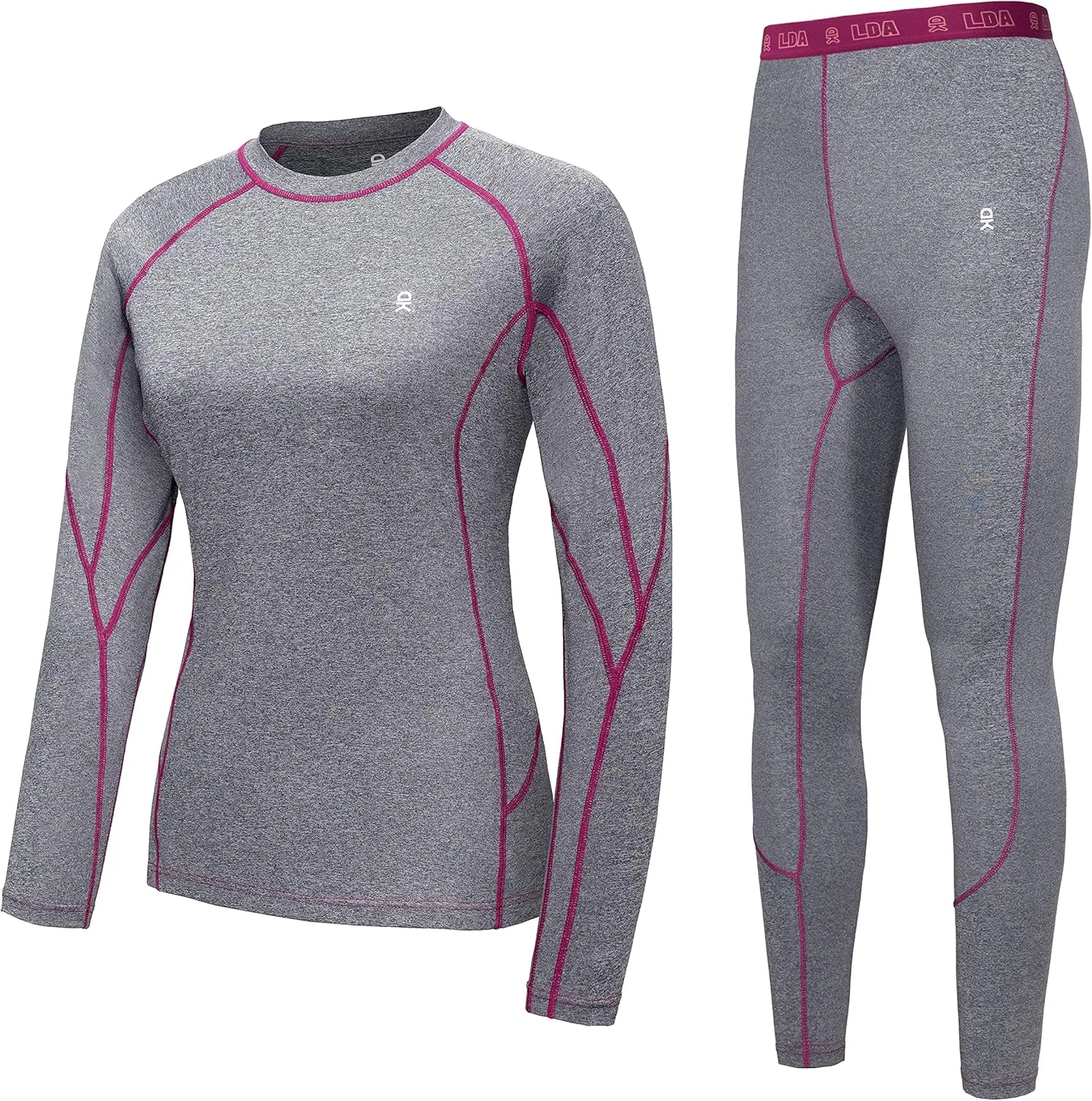 Little Donkey Andy Women's Thermal Underwear Sets Lightweight Warm Base Layers Quick Dry Wicking Top and Bottom for Winter
