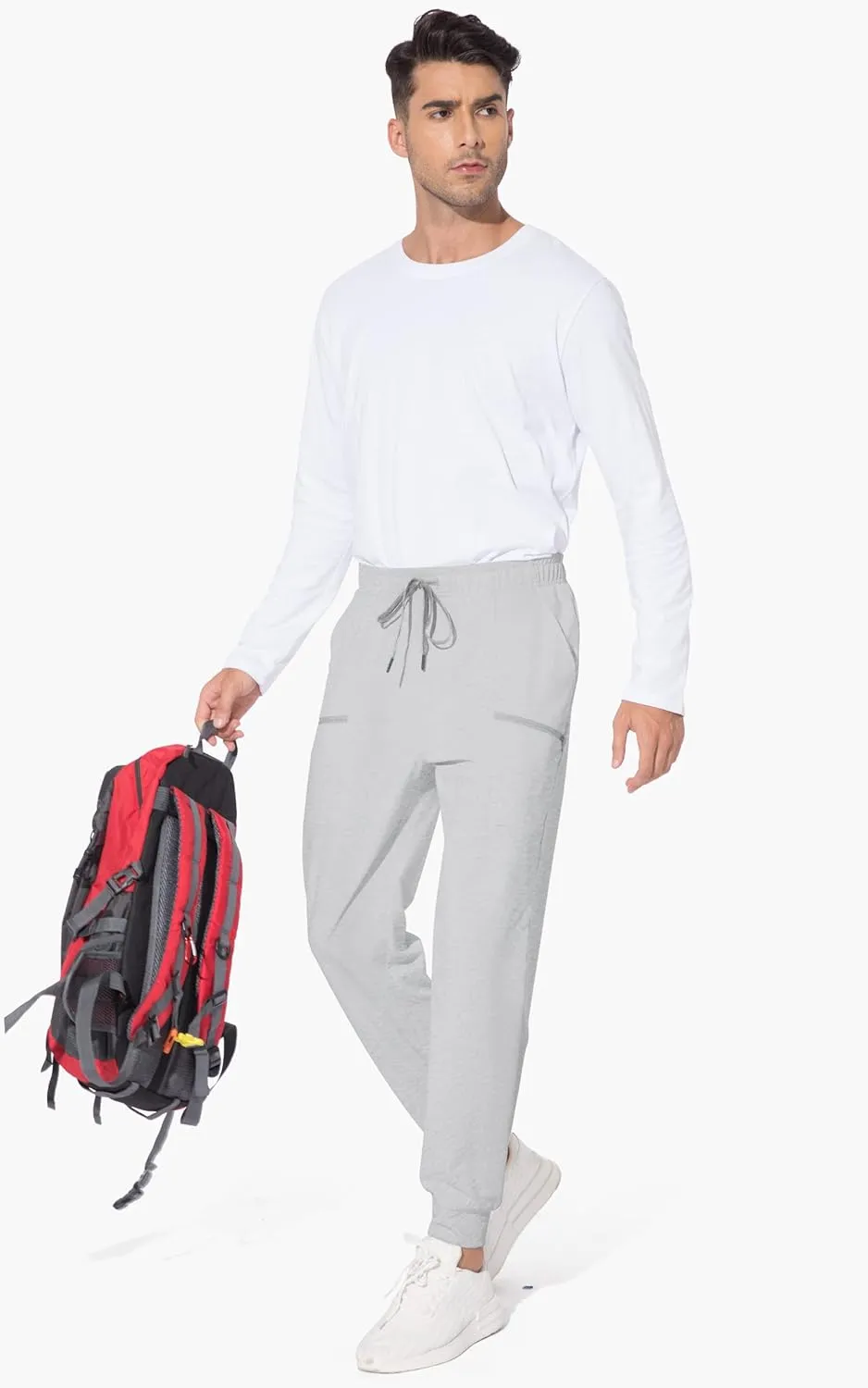 M MAROAUT Men's Joggers Pants - Lightweight Sweatpants with Zipper Pockets, Gym Workout Pants for Athletic Running Casual