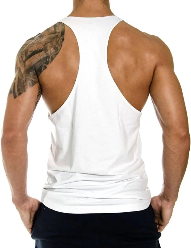 Men's American Flag Tank Tops Y-Back Sleeveless Muscle Stringer Graphic Gym Workout USA Tank