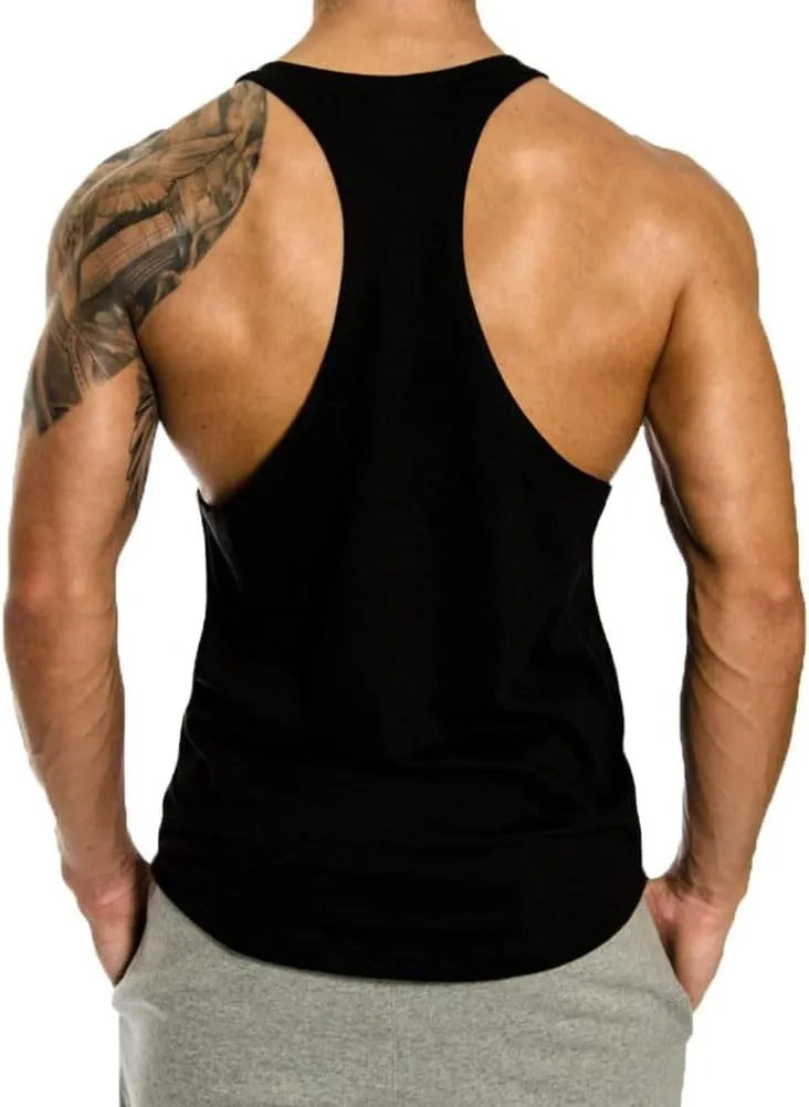 Men's American Flag Tank Tops Y-Back Sleeveless Muscle Stringer Graphic Gym Workout USA Tank