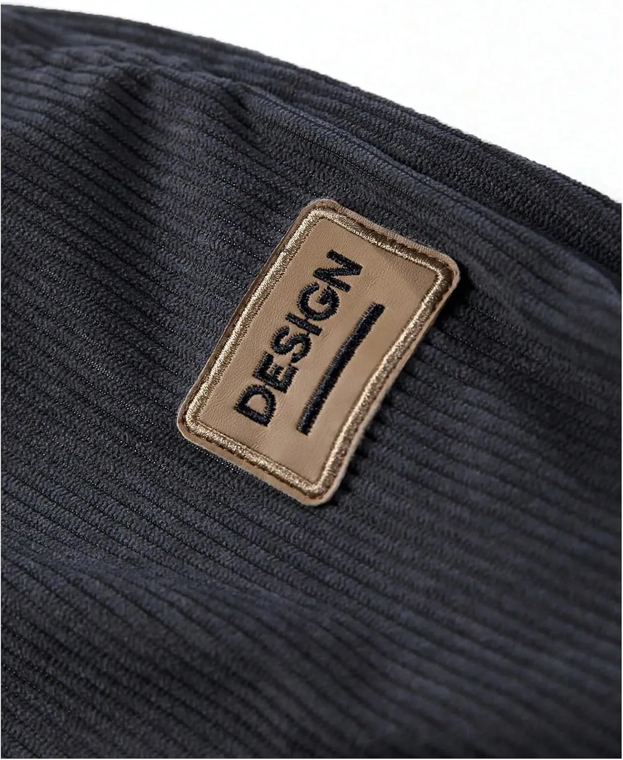 Men's Baggy Pants Tie Front Drawstring Waist Corduroy Pants Casual Loose Straight Leg Pants Trousers
