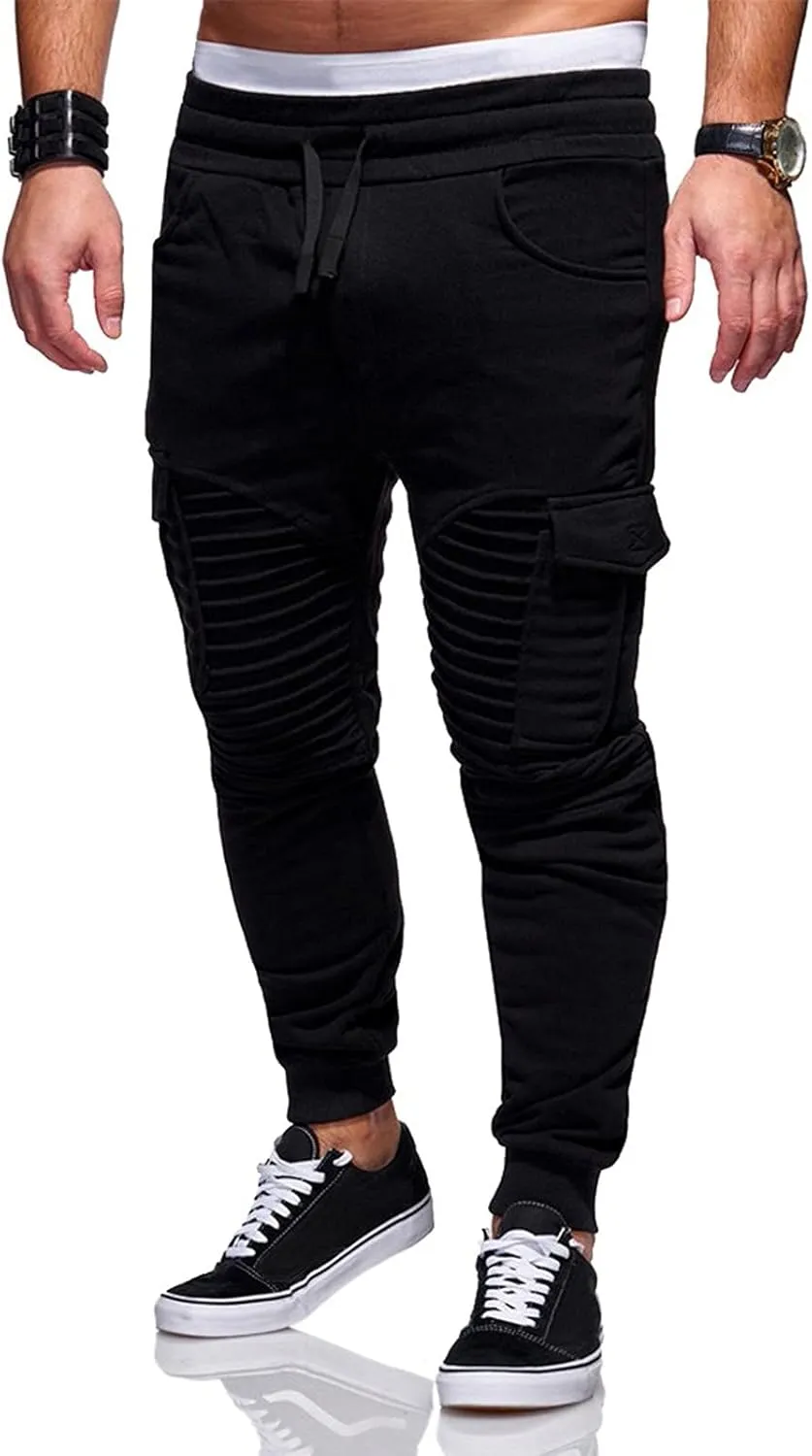 Men's Fashion Loose Handsome PocketJeans Pants Tooling Camouflage Pants M-4XL