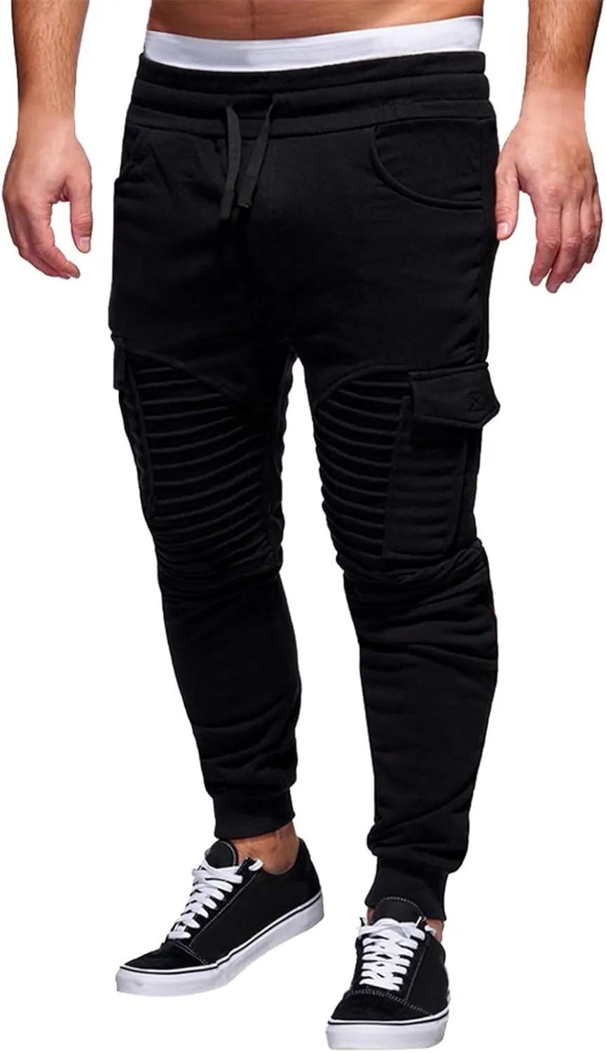 Men's Fashion Loose Handsome PocketJeans Pants Tooling Camouflage Pants M-4XL