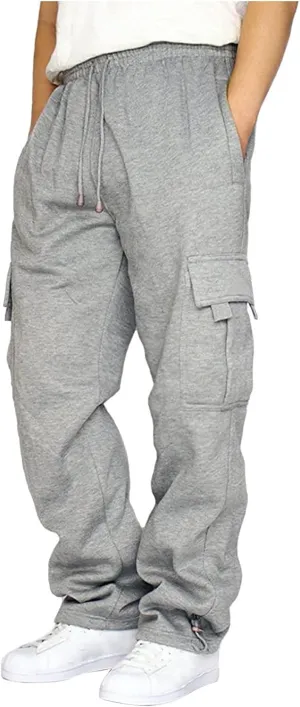 Men's Hiking Pants,Men Athletic Sport Joggers Fashion Cargo Pockets Sweatpant Relaxed Fit Work Pants Mens Casual Pants
