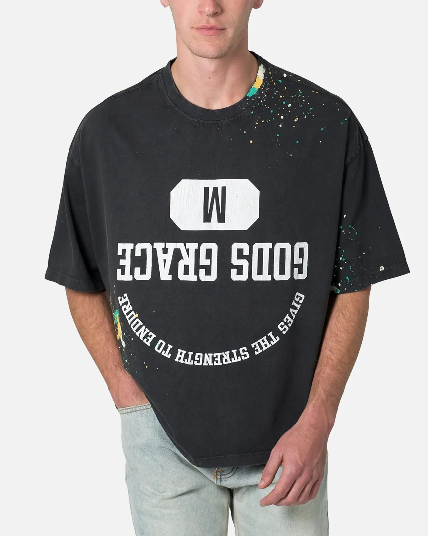 MNML Gods Grace Vintage T-Shirt Washed Black