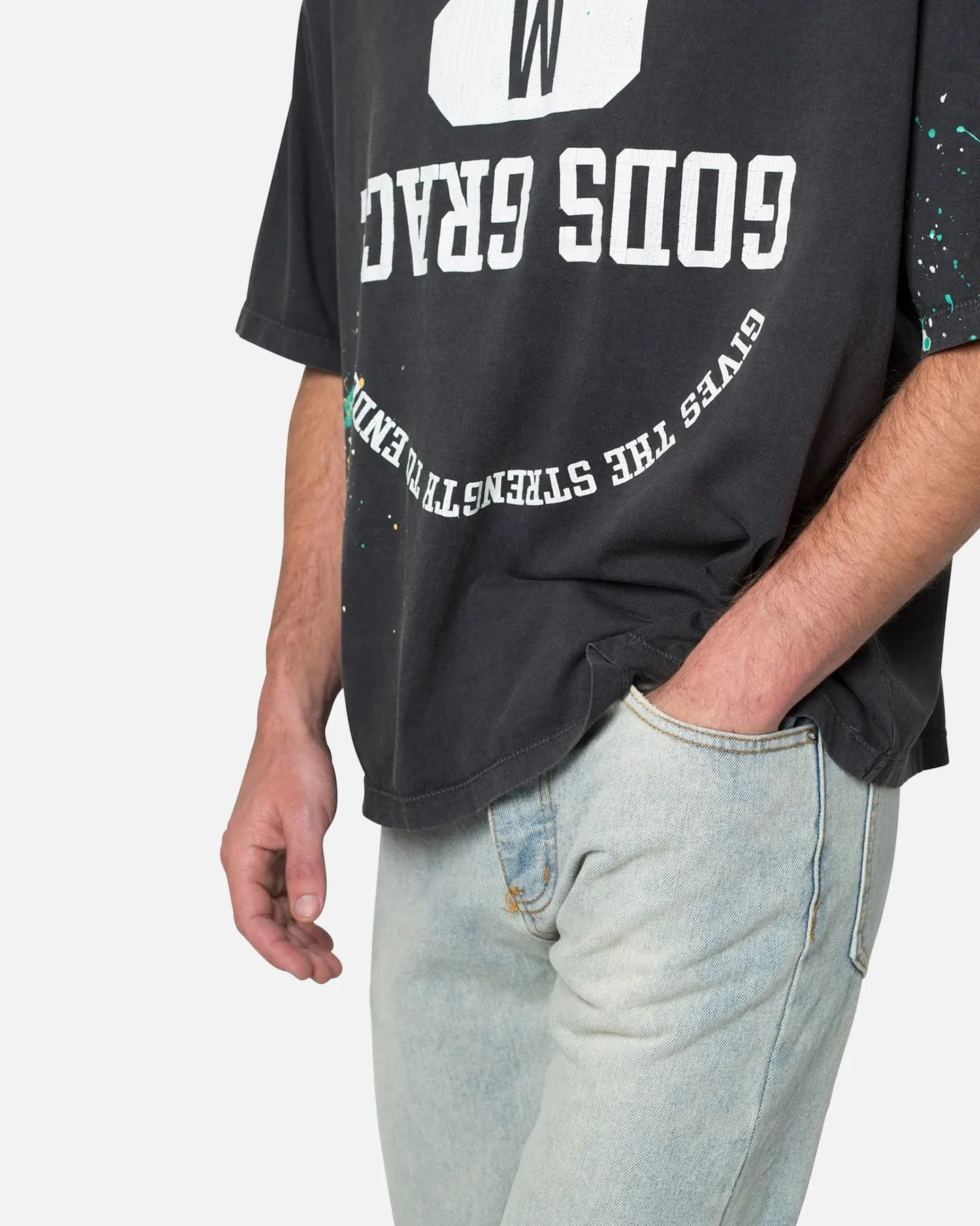 MNML Gods Grace Vintage T-Shirt Washed Black