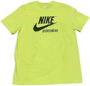 Nike Men Futura Sportswear Logo T-Shirt (as1, Alpha, l, Regular, Regular, Volt)