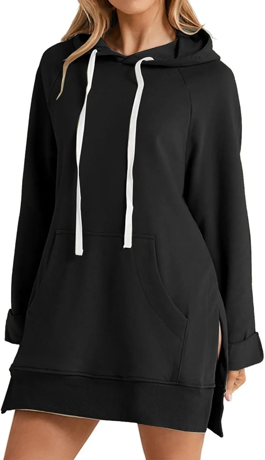 Oversized Hoodie Dress for Womens Hoodies Pullover Long Sleeve Hoodies with Pocket 2024 Fall Trendy Clothe