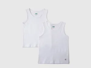 Pack of 2 Regular Fit Round Neck Solid Colour Vest