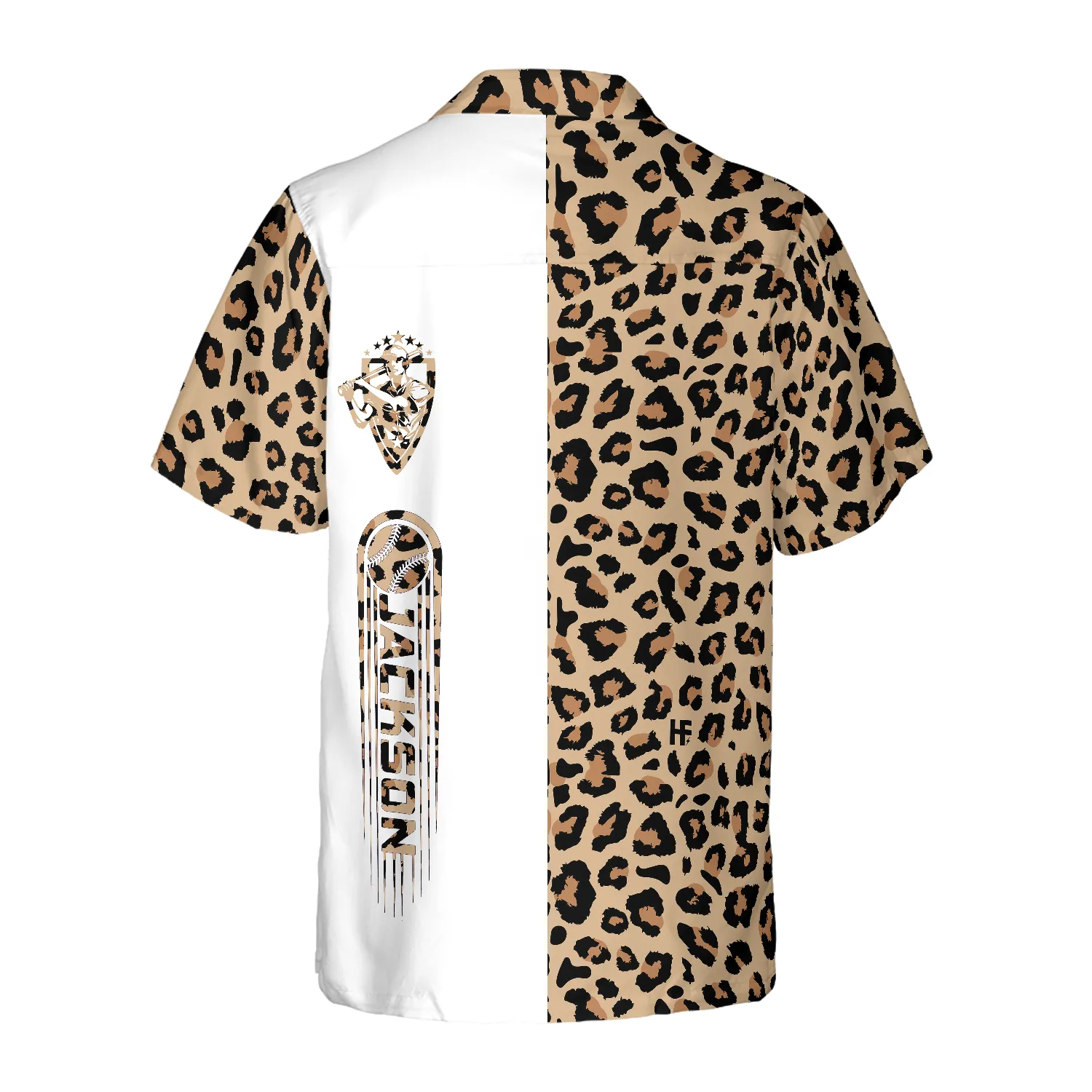 Personalized Baseball Seamless Seamless Leopard Custom Hawaiian Shirt