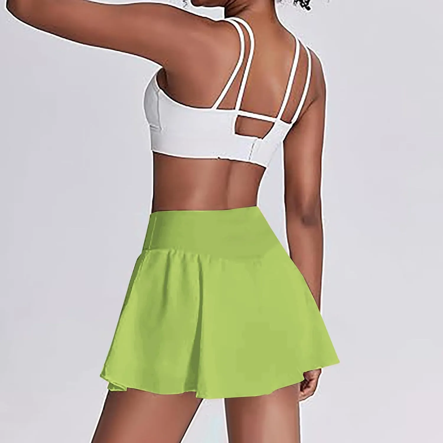 Pleated Tennis Skirts for Women High Waisted Golf Skorts Tummy Control Cheerleading Skirts Active Athletic Skort