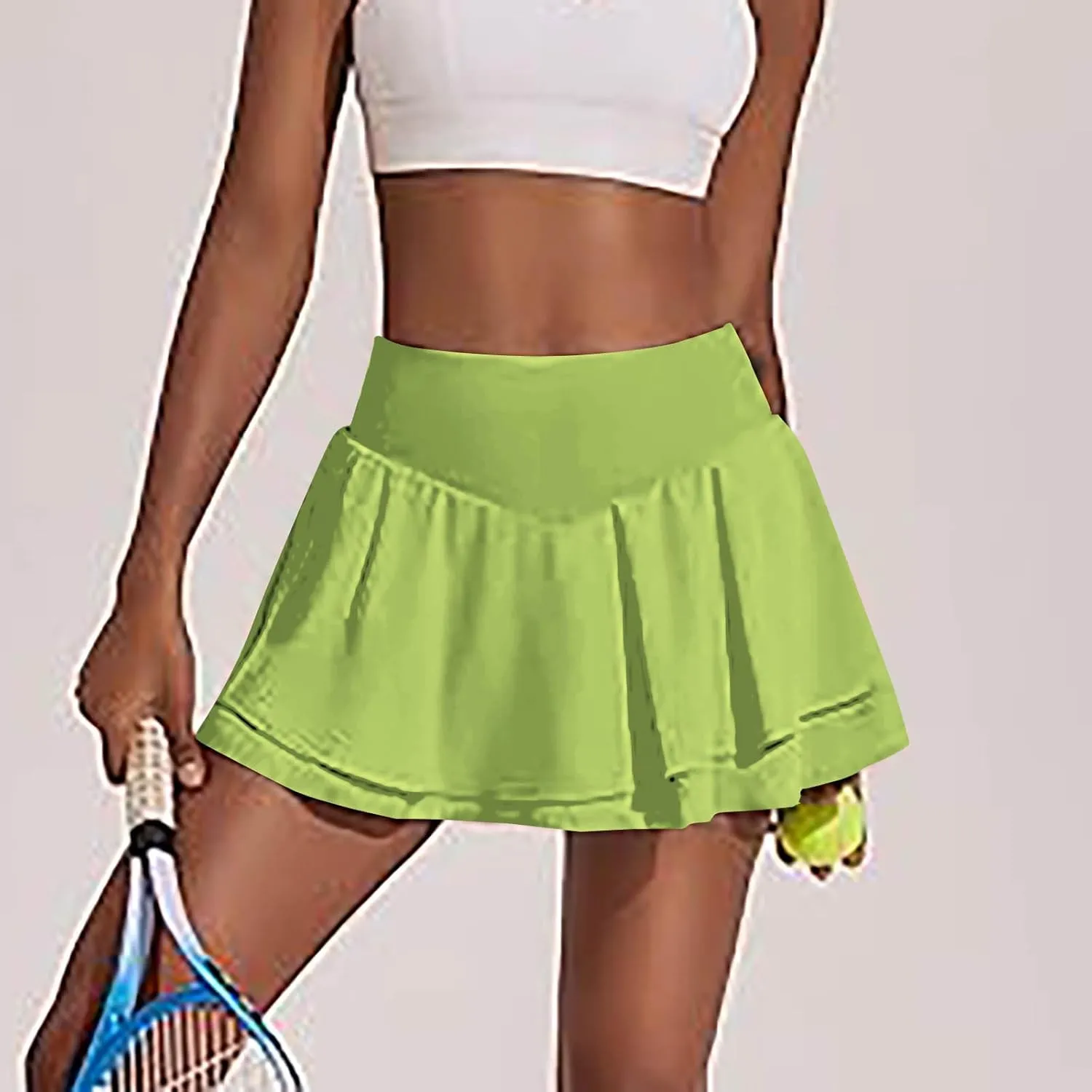 Pleated Tennis Skirts for Women High Waisted Golf Skorts Tummy Control Cheerleading Skirts Active Athletic Skort