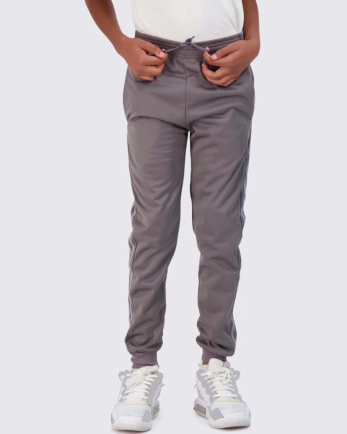 Real Essentials 3 Pack: Boy's Active Athletic Casual Jogger Sweatpants with Pockets