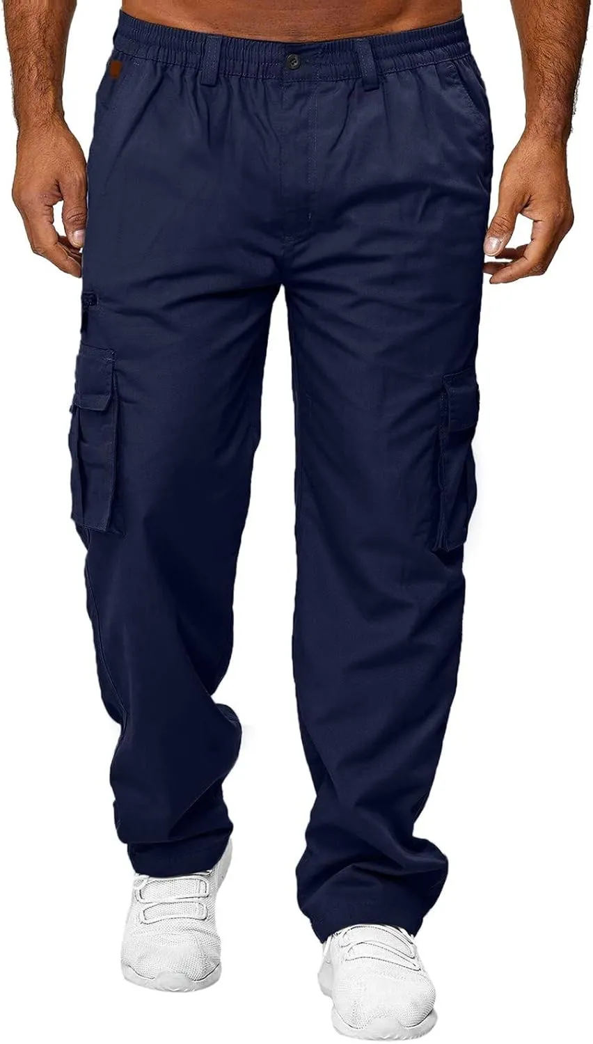 sdbrld Pants For Men Jeans Work Pants For Men Construction Mens Joggers Chino Cargo Pants Hiking Outdoor Recreation Pants Twill Fitness Track Jogging Pants Casual Cotton Pants
