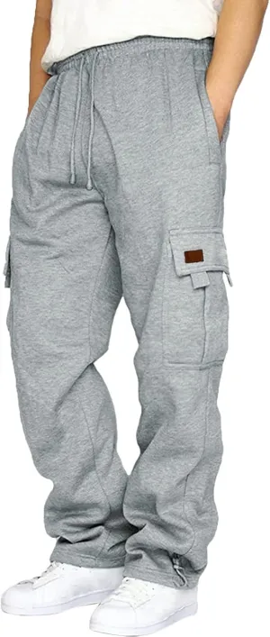 sdbrld Sweatpants For Men Mens Fashion Joggers Pants Cotton Drawstring Cargo Pants Hiking Outdoor Track Sweatpants Trousers