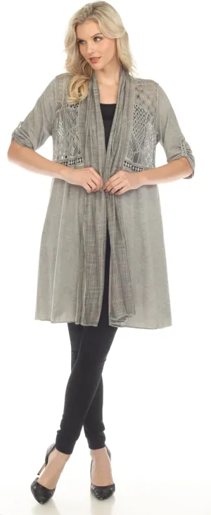 SIMPLY COUTURE Women's Plus Size Summer Casual Short Sleeve Tops Floral Lace Scoop Neck Top