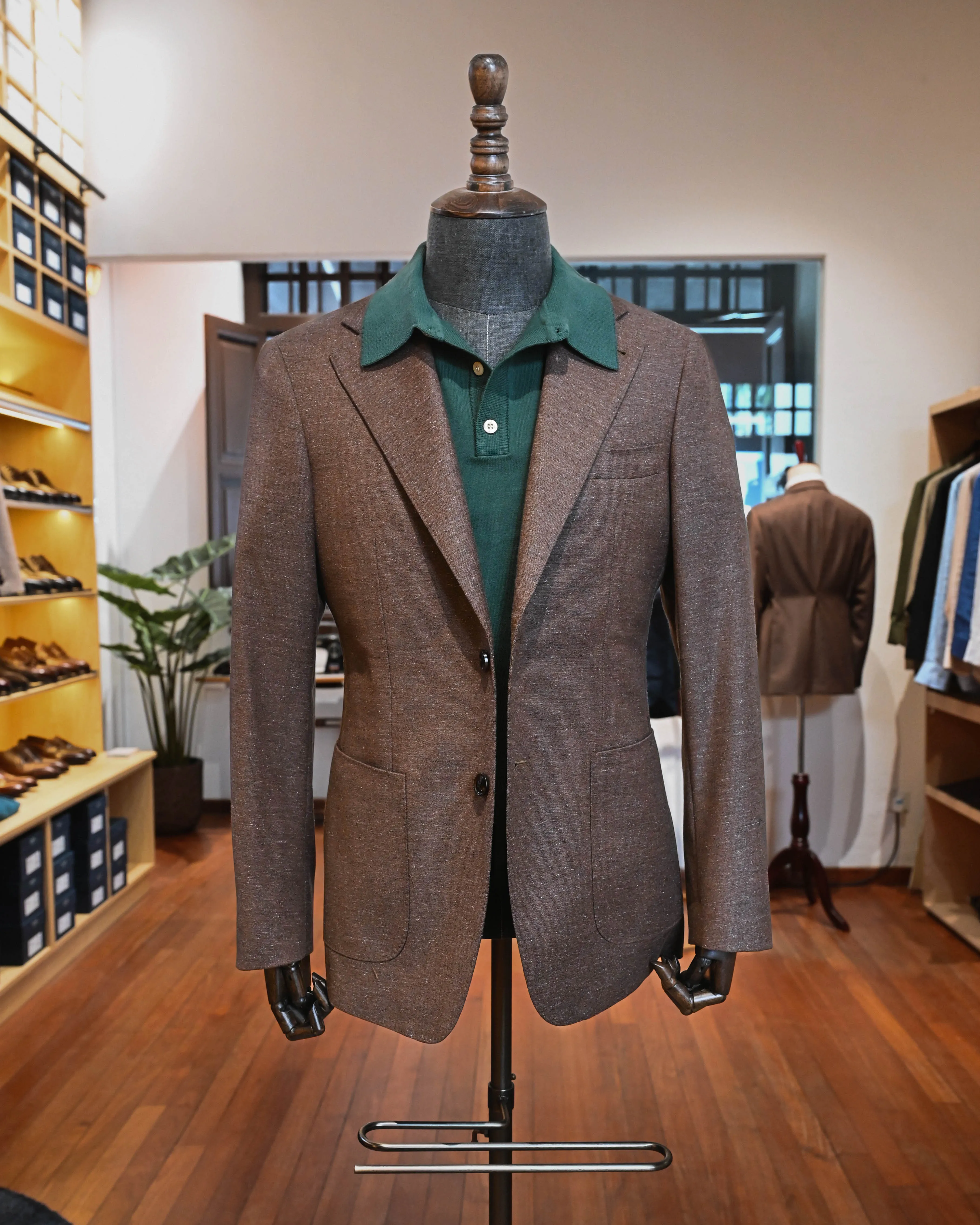 Speckled Brown Wool Sports Jacket | Adriano Model