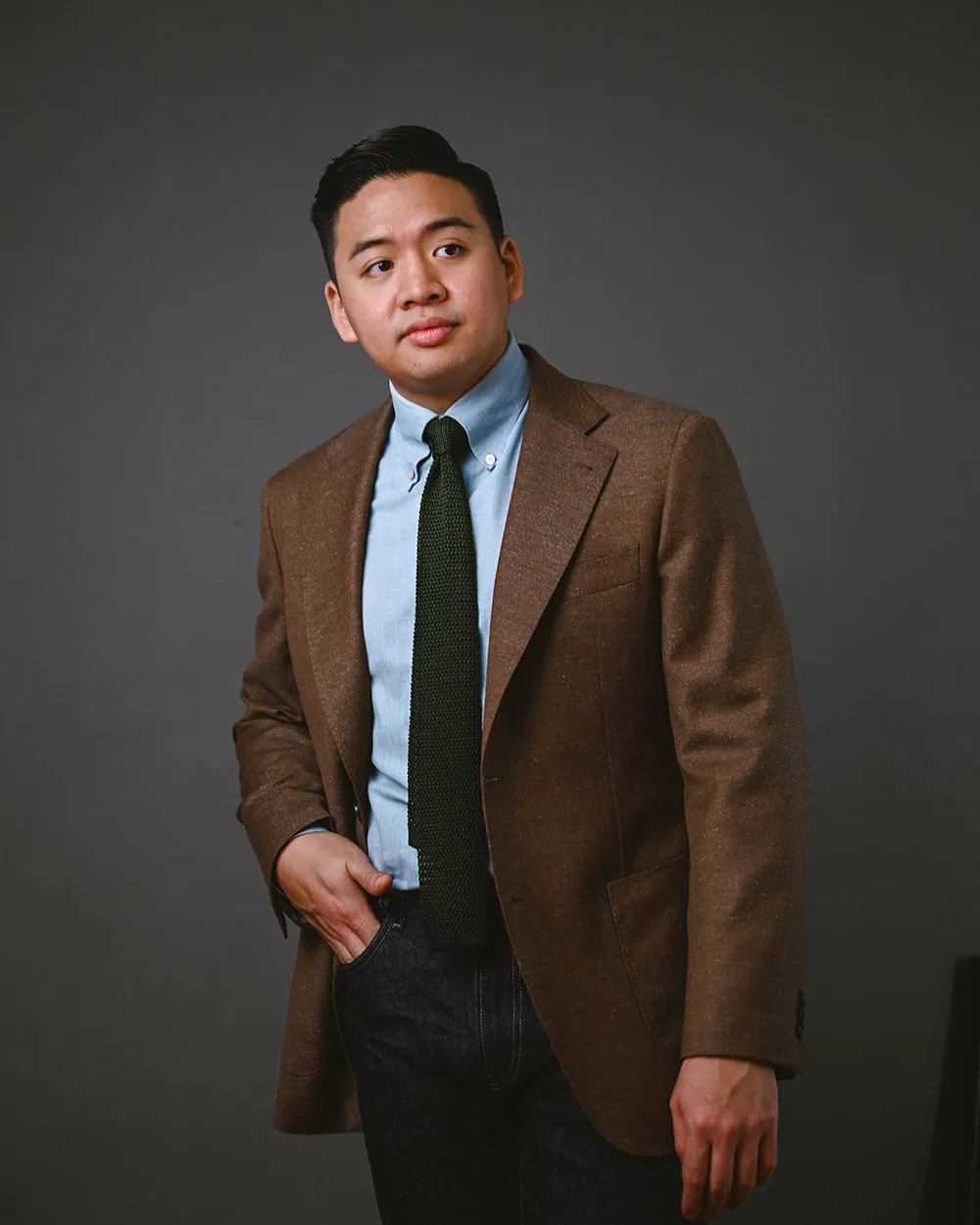 Speckled Brown Wool Sports Jacket | Adriano Model
