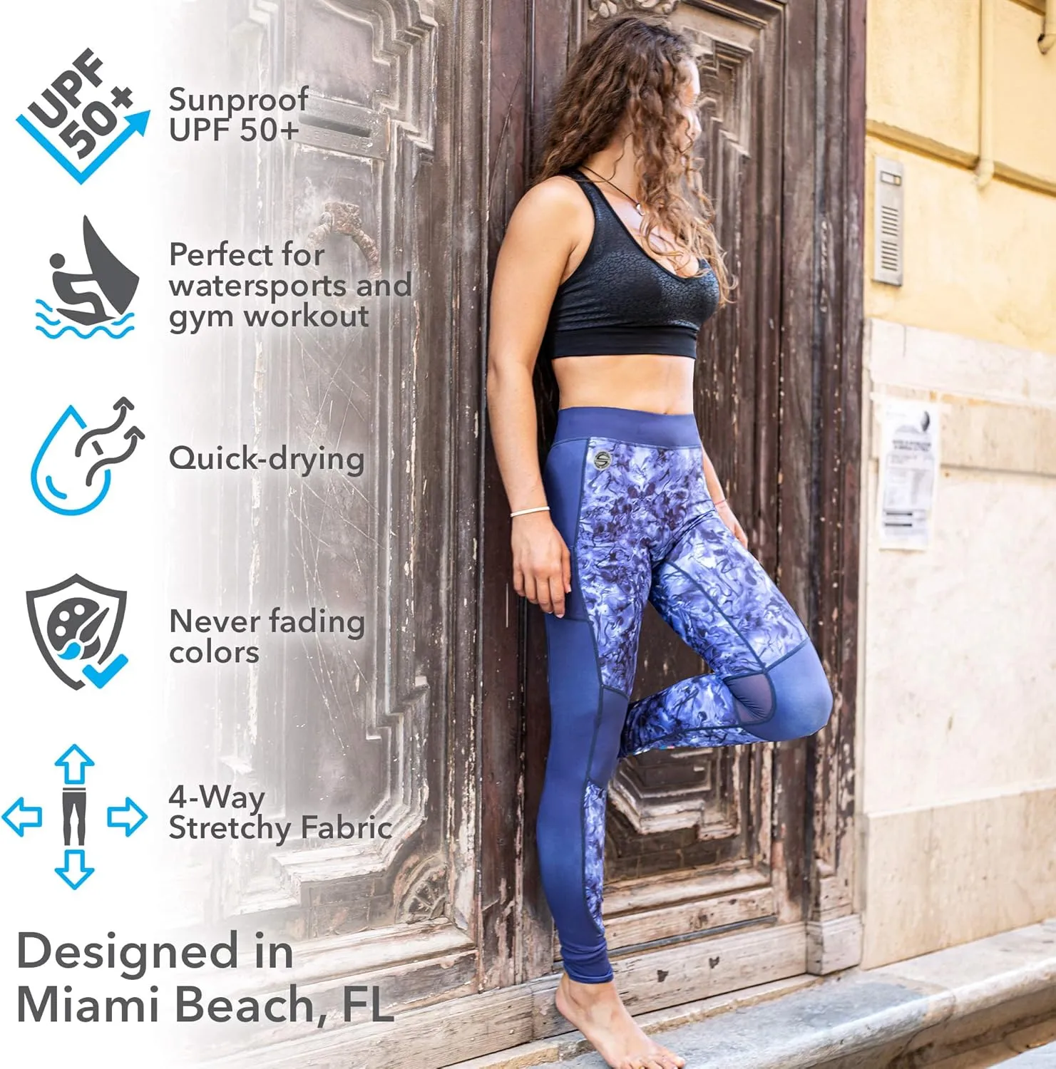 Swim Leggings for Women Quick Dry & UPF 50  Sun Protection Tights