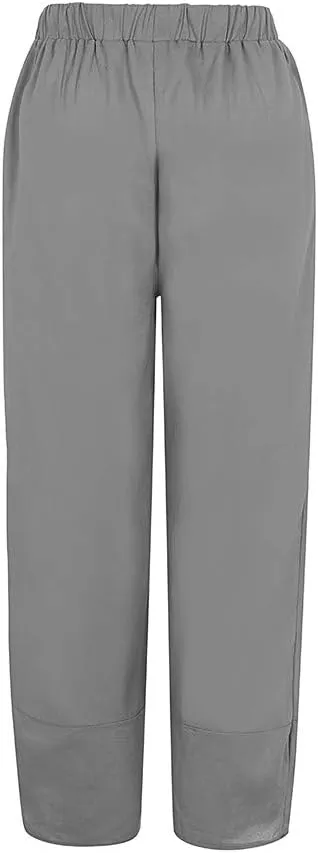 TARIENDY Casual Pants for Women High Waisted Wide Leg Summer Trousers Plus Size Loose Lounge Vacation Outfits with Pockets