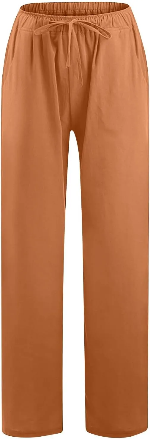 TARIENDY Casual Pants for Women Loose Fit Women's high Waisted Trousers Wide Leg Casual Outfits Elastic Drawstring Pants