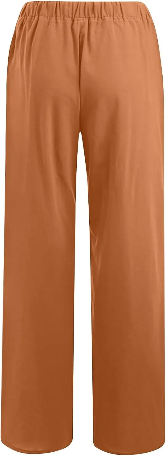 TARIENDY Casual Pants for Women Loose Fit Women's high Waisted Trousers Wide Leg Casual Outfits Elastic Drawstring Pants