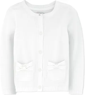 The Children's Place Baby Girls' and Toddler Bow Pocket Cardigan