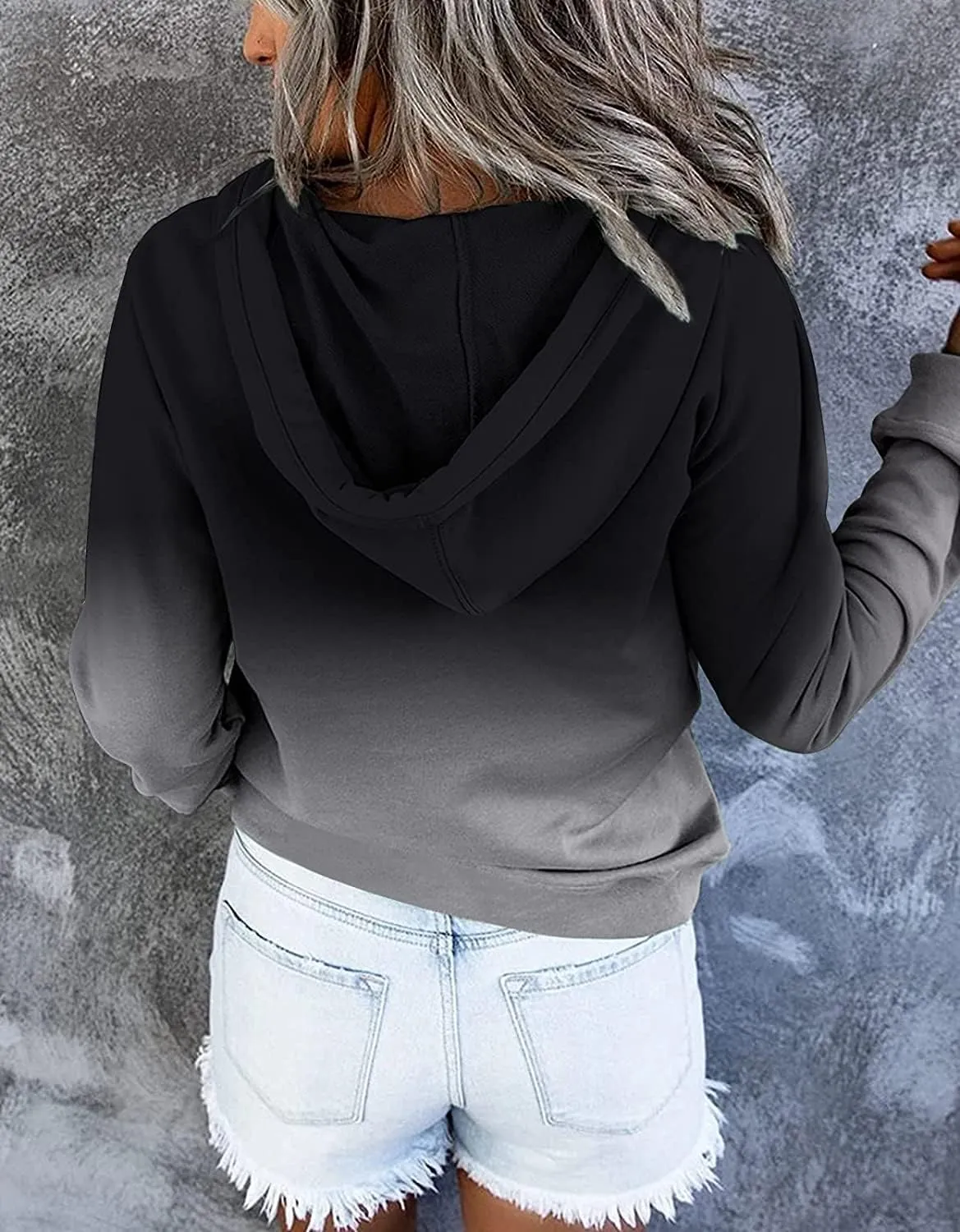 VIEACTIVEWEAR Hoodie for Women Tie Dye Sweatshirt Button Down Tops Casual Long Sleeve Oversize Pullover