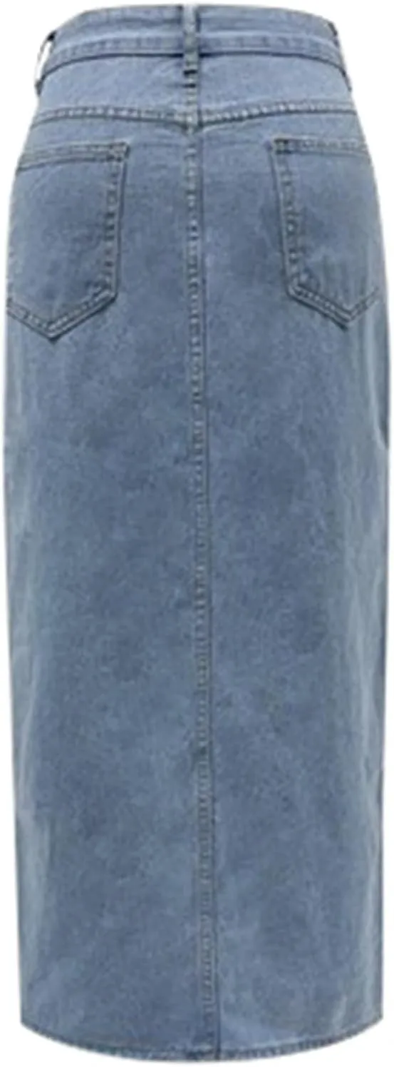 Wide Leg Jeans Woman High Waisted Casual Mom Trendy Split Thigh Maxi Denim Pants Ladies Zip Up Long Pencil Jean