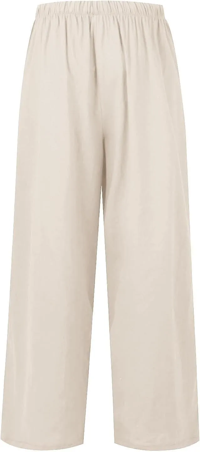 Wide Leg Pants for Women, Lightweight High Waist Pants Straight Leg Wide