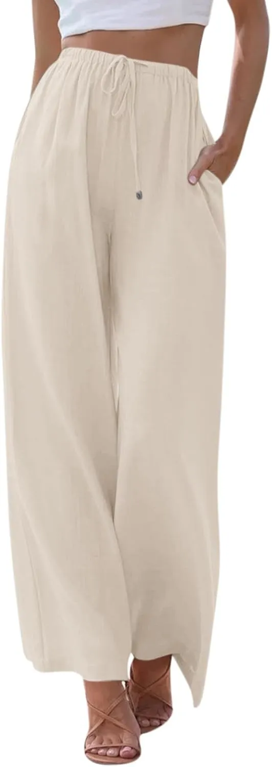 Wide Leg Pants for Women, Lightweight High Waist Pants Straight Leg Wide