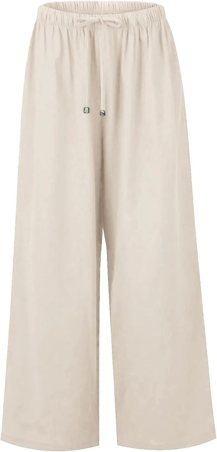 Wide Leg Pants for Women, Lightweight High Waist Pants Straight Leg Wide
