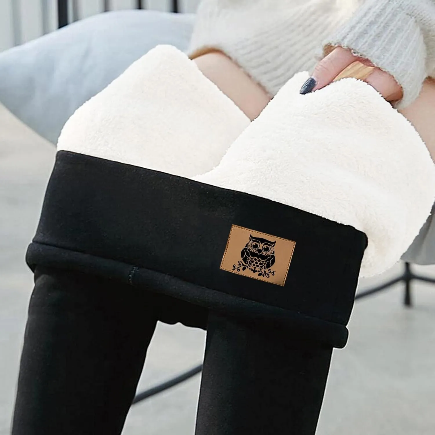 Winter Leggings for Women Fleece Lined Camping Tights Casual High Waisted Thermal Winter Warm Yoga