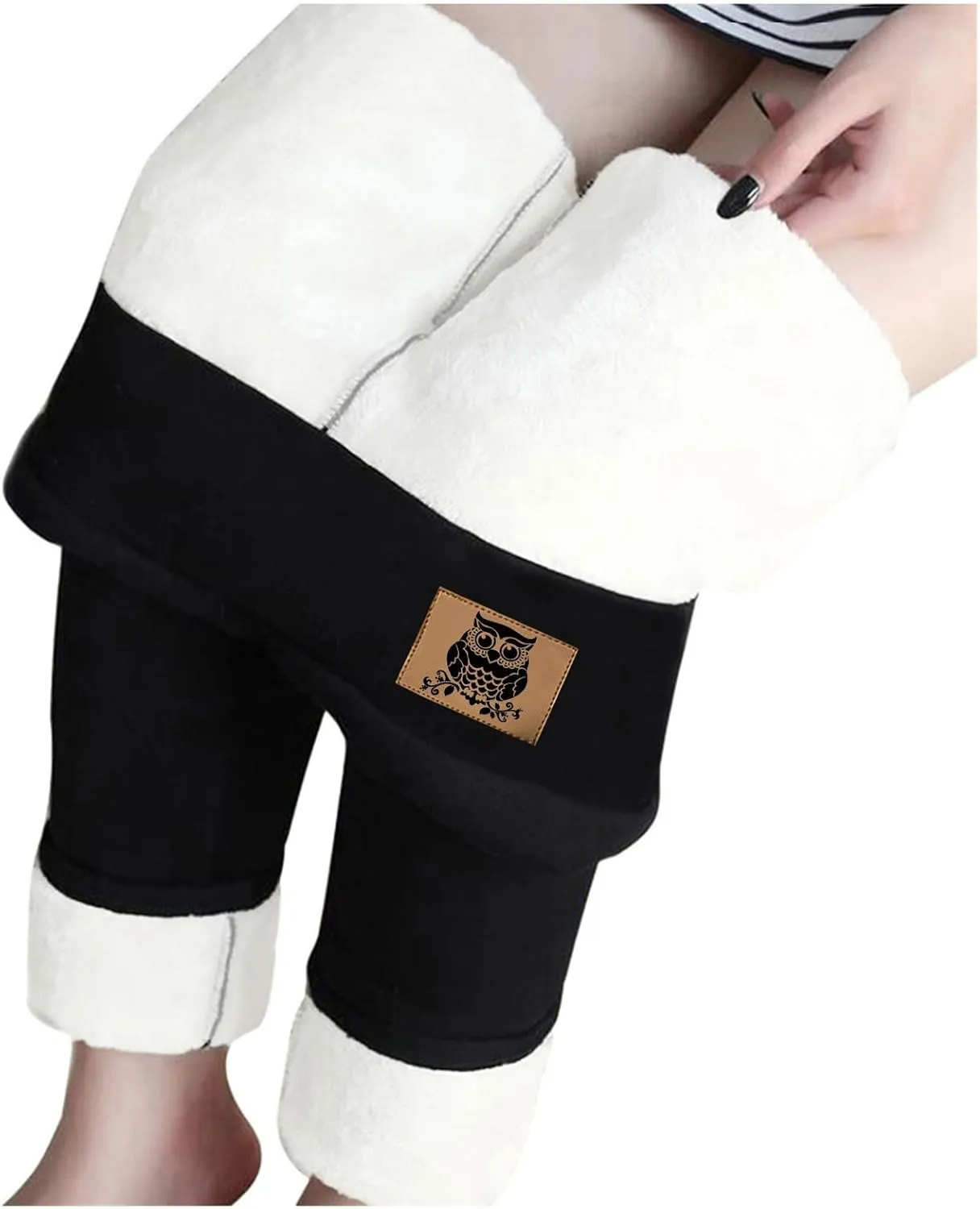 Winter Leggings for Women Fleece Lined Camping Tights Casual High Waisted Thermal Winter Warm Yoga
