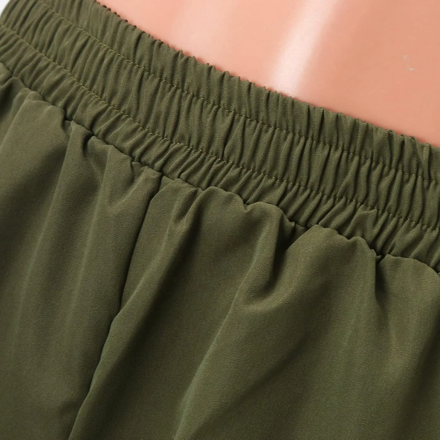 Women Cargo Pants with Pockets Elastic High Waist Casual Work Pants Dressy Straight Wide Leg Trousers 2025 Trendy