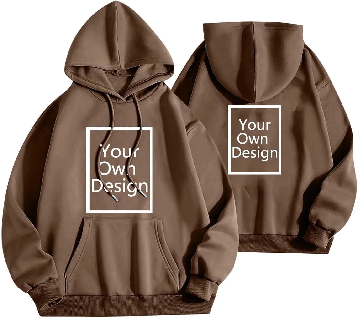 Women Custom Hoodies Warm Fleece Hooded Sweatshirts with Pockets, Your Own Design, Add Text/Photo/Image/Logo