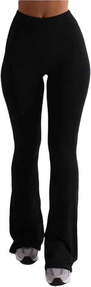Women Flare Leggings Stretch Slimming High Waist Bell Bottom Pants Yoga Pants Bootcut Trousers Ladies Clothes