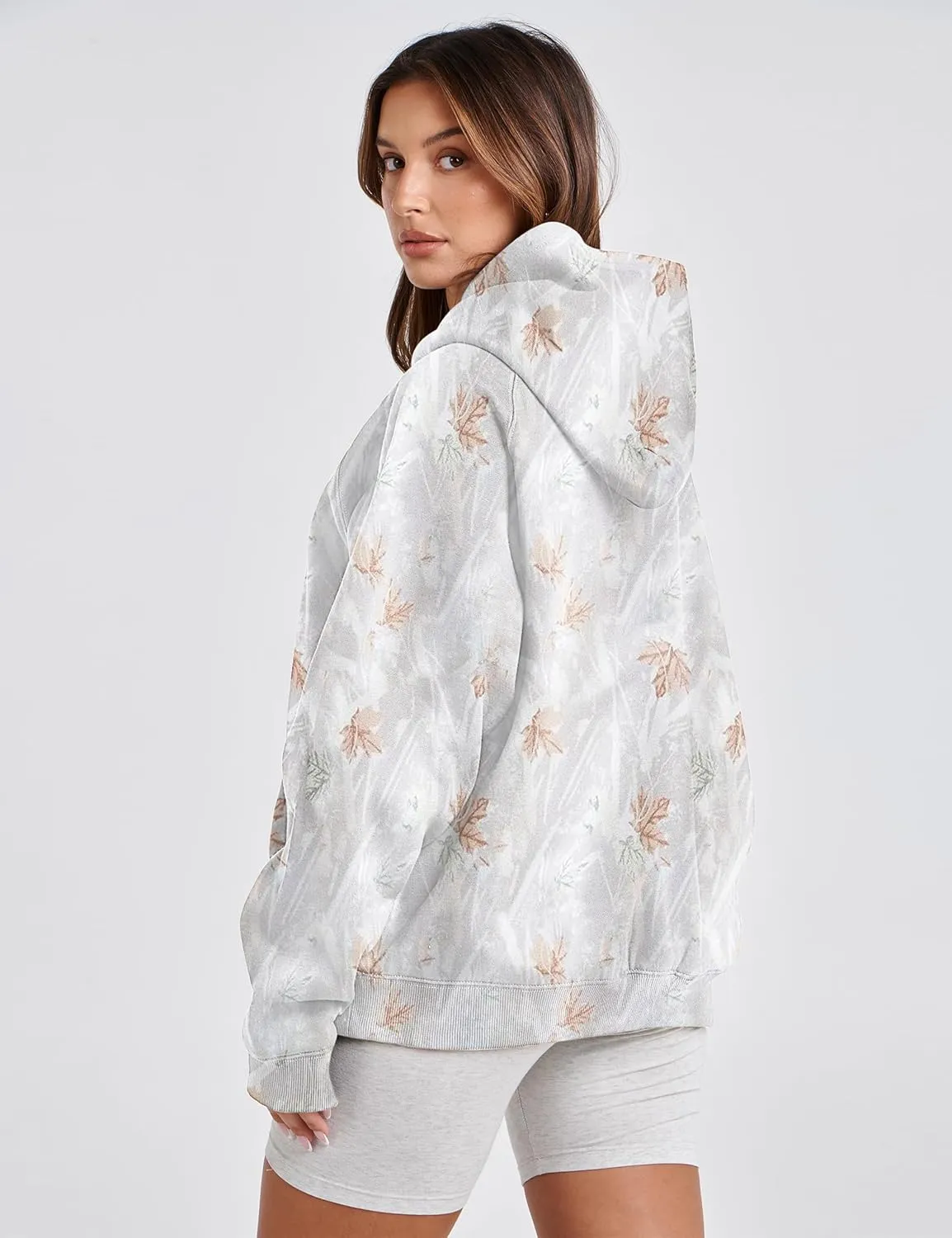 Women Oversized Graphic Hoodies Sweatshirt Long Raglan Sleeve Hoodie Fleece Pullover Tops With Kangaroo Pocket