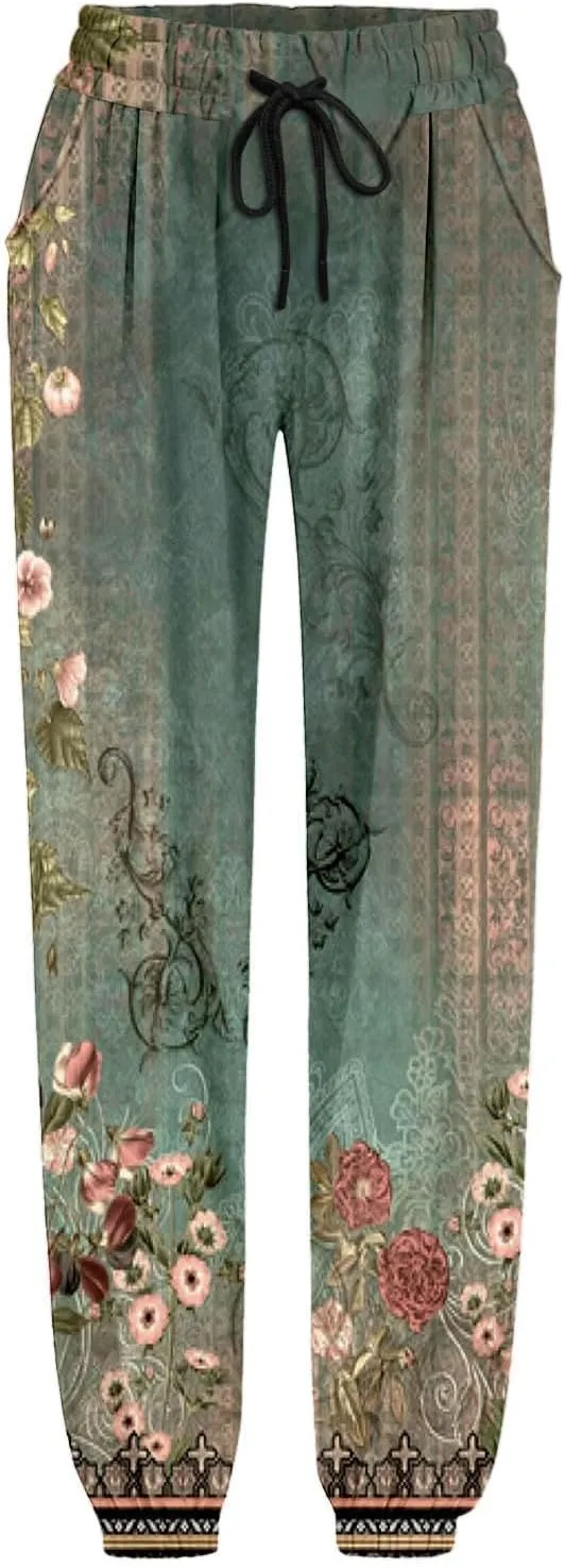 Women's Capri Pants High Waist Drawstring Cinch Bottom Bohemia Lightweight Summer Pant Yoga Vintage Harem Trousers 2025